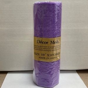 Lavender Floral Mesh Wrap 10 inch x 10 yards